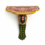 Hand-Painted Peacock Wall Shelf – Artistic Accent Rack for Modern Home Décor - Image 23