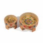 Mango Wood Hand-Painted Indian Boho Chakki Coffee Table - Image 7