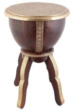 Mango Wood Coffee Table With Brass Detailing - Image 5