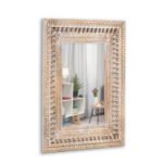 Wooden Carved Wall Mirror Frame (Brown Distress) - Image 3