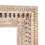 Wooden Carved Wall Mirror Frame (Brown Distress) - Image 5