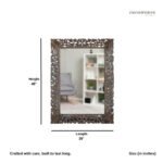 Wooden Mirror Frame (Dark Grey Distress) - Image 2