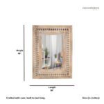 Wooden Carved Wall Mirror Frame (Brown Distress) - Image 2