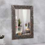 Wooden Mirror Frame (Dark Grey Distress) - Image 4