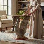 Mango Wood Duck Side Table For Living Area Decor - Image 7