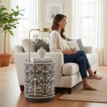 Bone Inlay Moroccan Coffee Table For Living Room Decor - Image 4