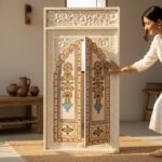 Handcrafted Full-Length Jharokha Door Frame – Wall Accent for Luxurious Home Decor - Image 4