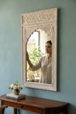 Hand-Carved Wooden Frame Mirror for Modern & Traditional Home Decor - Image 10