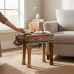 Mango Wood Hand-Painted Indian Animal Coffee Table - Image 5