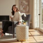 Bone Inlay Boho Side Table For Modern Living Room Decor - Image 7