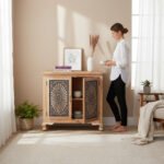 Mango Wood Sideboard With Charcoal Finish - Image 5