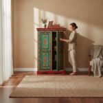 Handcrafted Indian Storage Cabinet – Wooden Almirah for Home Décor & Functional Storage - Image 6