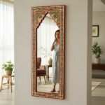 Mango Wood Hand-Painted Vanity Mirror - Image 3