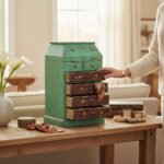Rustic Wooden Jewelry Chest – A Timeless Accent for Elegant Living