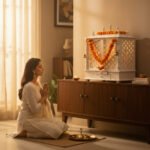 Mango Wood Pooja Temple For Daily Worship - Image 2