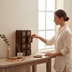 Mango Wood Table Decor Mini Drawer Chest With Brass Detailing - Image 6