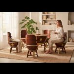 Mango Wood Dark Brown Coffee Table Set With Brass Detailing - Image 9