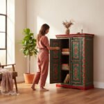 Handcrafted Indian Storage Cabinet – Wooden Almirah for Home Décor & Functional Storage - Image 8