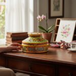 Indian Art Metal Storage Pot For Table Decor - Image 6