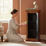 Hand-Painted Mango Wood Bedroom Storage Cabinet – Boho Accent Cupboard for Clothes, Linens & Home Decor - Image 11