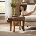 Mango Wood Hand-Painted Indian Animal Coffee Table - Image 6