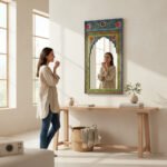 Hand-Painted Arch Mirror – Vibrant Floral Wooden Wall Mirror for Elegant Home Decor - Image 8