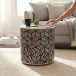 Mango Wood Bone Inlay Boho Side Table For Living Area Decor - Image 8
