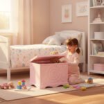 Mango Wood Blanket Storage Chest Table In Pink Finish - Image 6