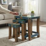 Handcrafted Rustic Nesting Table Set for Cozy Living Room Décor - Image 7
