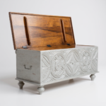 Mango Wood Mandala Grey Blanket Storage Chest - Image 6