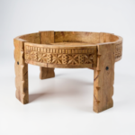 Mango Wood Hand-Carved Indian Chakki Coffee Table - Image 9