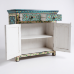 Mango Wood Ethnic Mandala Painted Console Cabinet For Storage Solution - Image 6