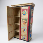 Hand-Painted Mango Wood Indian Storage Cabinet For Bedroom Storage - Image 9
