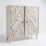 Mango Wood One Shelf Console Cabinet For Storage - Image 6