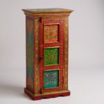 Hand-Painted Mango Wood Bedroom Storage Cabinet – Boho Accent Cupboard for Clothes, Linens & Home Decor - Image 27