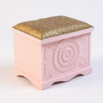 Mango Wood Blanket Storage Chest Table In Pink Finish - Image 7