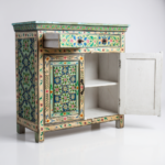 Mango Wood Mandala Painted Indian Cabinet For Storage Solution - Image 9