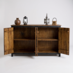 Mango Wood Ethnic Mandala Carved Sideboard For Storage - Image 9