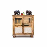 Solid Wood Carved Cabinet For Storage - Image 2